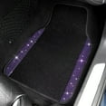 thumbnail image 4 of CAR GRAND Bling Rhinestones Diamond Car Floor Mat, Crystal Sparkly Shining Glitter Carpet, Waterproof Anti-Slip PVC Heel Pad Universal Fit Interior SUV,Sedan,Van,4pcs Girl Women Men (Violet Purple), 4 of 10