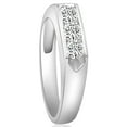 thumbnail image 2 of Pompeii 1Ct Three Stone Diamond Men's Ring Channel Set Band Lab Grown in Gold, 2 of 5