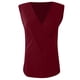 thumbnail image 3 of Blusas sin mangas sueltas informales con cuello en V de color sólido para mujer Pompotops lopia995513, 3 of 4
