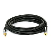 Câble d'extension stéréo mâle 3,5 mm vers femelle stéréo 3,5 mm - Noir (3 longueurs) - PrimeCables®