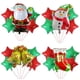 thumbnail image 2 of Juego de 5 globos navideños con forma de Papá Noel, muñeco de nieve, medias para árbol, campanas, globos de helio, decoraciones para fiestas de Navidad de Año Nuevo, juguetes para niños, 2 of 5