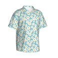 thumbnail image 2 of Haiem Daisy Floral A Printed Hawaiian Shirt for Men - Men’s Casual Beach Summer Shirts - Stretch Fabric with Modern Fit-Large, 2 of 9