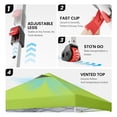 thumbnail image 4 of CROWN SHADES 10x10 Pop Up Canopy Tent with One Push Setup Easy Outdoor Sun Shade for Events, Parties, Camping Green, 4 of 8