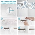 thumbnail image 4 of No Hook Shower Curtain, Light Blue Flower Shower Curtains for Bathroom with See Through Top Window, Vintage Farmhouse Boho Leaf Spring Waterproof & Washable Bath Curtain 66"x72", 4 of 9