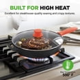thumbnail image 6 of NutriChef NCCI12 - 12'' Pre-Seasoned Cast Iron Pan - Fry Pan with Glass Lid & Silicone Handle, 6 of 8