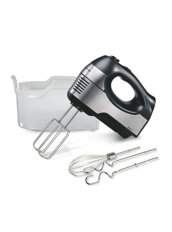 Hamilton Beach 6 Speed Performance Hand Mixer, Includes Case, 5 Attachments, Stainless Steel, 62646F