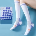 thumbnail image 4 of Milue 1 Pair 3D Dots Cushioned Circulation Running Compression Socks for Women Men, 4 of 18
