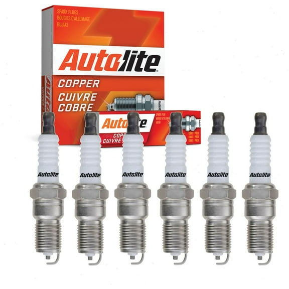 6 pc Autolite 103 Copper Core Spark Plugs for 1094 115 42LTS 5040 97364968 AGF12 Ignition Wire Secondary