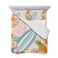 thumbnail image 7 of Quilts Twin-XL Size Bedding Set, Coastal Beach Lightweight Quilted Comforter, Summer Tropical Plants Ocean Sea Beige Soft Reversible Bedspread Coverlet with Pillow Covers for All Season, 68" x 98", 7 of 7