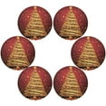 thumbnail image 3 of GZHJMY Golden Christmas Tree Round Placemats 15.4in, Washable Heat Resistant Table Mats for Dining Tables Kitchen Wedding Party Decoration Plate Mats Set of 4 Table Mat, 3 of 7