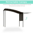 thumbnail image 3 of Outsunny 10' x 8' Outdoor Pergola and Patio Gazebo, Extendable Side Awning, Sun Shade Shelter for Garden, Camper, Deck, Doors and Windows, Brown, 3 of 9