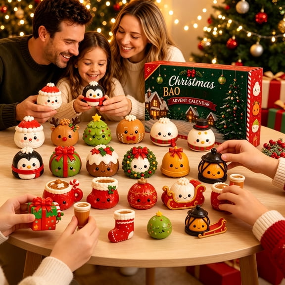 2026 Advent Calendar 24 Days Christmas Squishies for Adults Kids Collectible Mini Soft Fidget Toys Holiday Party Favors Countdown Surprise Gift
