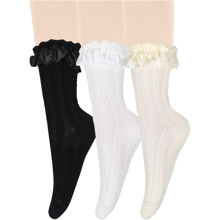 knee length dresses for ladies Women's Sheer Black Fancy Socks