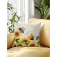 thumbnail image 2 of Outdoor Pillows Waterproof, Sunflower Leaves Bedding Throw Pillows with Insert for Couch Sofa Bed, Bee Spring Retro Farmhouse 16x16 Inch Pillowcases Decorative Camping Patio Pillow Set of 1, 2 of 8