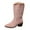 Pink, variant on UngA Cowboy Boots Women Pointy Toe Women's Western Boots Cowgirl Boots Mid Calf Boots Pink,Size 8