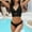 Black, variant on Bikini Swimsuit For Women Cropped Tankini Beach Padded Knot Cut Out Adjustable Swimwear Bikini Tops for Women Full Coverage for Women Bikini Area Sheer Bikini High Waist Two Bikini Set Women String