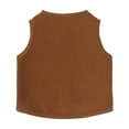 thumbnail image 3 of Favoffer Fall Unisex Kids' Reversible Fleece Vest Solid 2-Way Wear Coat Baby Warm Winter Casual Boys Girls Clothes for Daily Home Toddler 2-6Y, 3 of 6