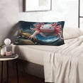thumbnail image 6 of Sikiie Bubbles Axolotl Fantasy Print Plush Pillow Cover, Wrinkle-proof and Stain-resistant Pillow Protector without Pillow Core, Home Decoration-16"x24", 6 of 6