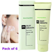 DK ELAN Silky Smooth Face Lotion (Pack of 6) - New Natural Moisturizer for dry scaly wrinkled skin