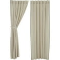 thumbnail image 1 of VHC Brands Farmhouse Window Regina White Curtain Panel Pair, 96" x 55", Creme, 1 of 10