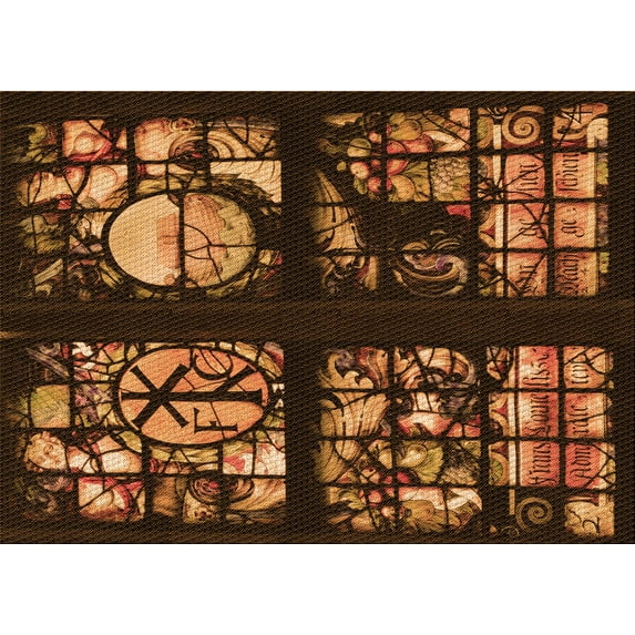 Ahgly Company Machine Washable Indoor Rectangle Transitional Black Brown Area Rugs, 8' x 10'