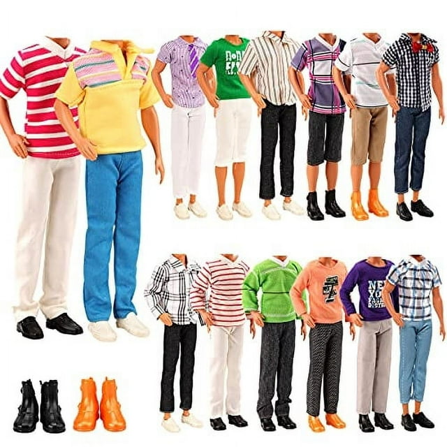 Set de Ropa para Muñecas Miunana 8 Artículos Ken Doll Con Accesorio