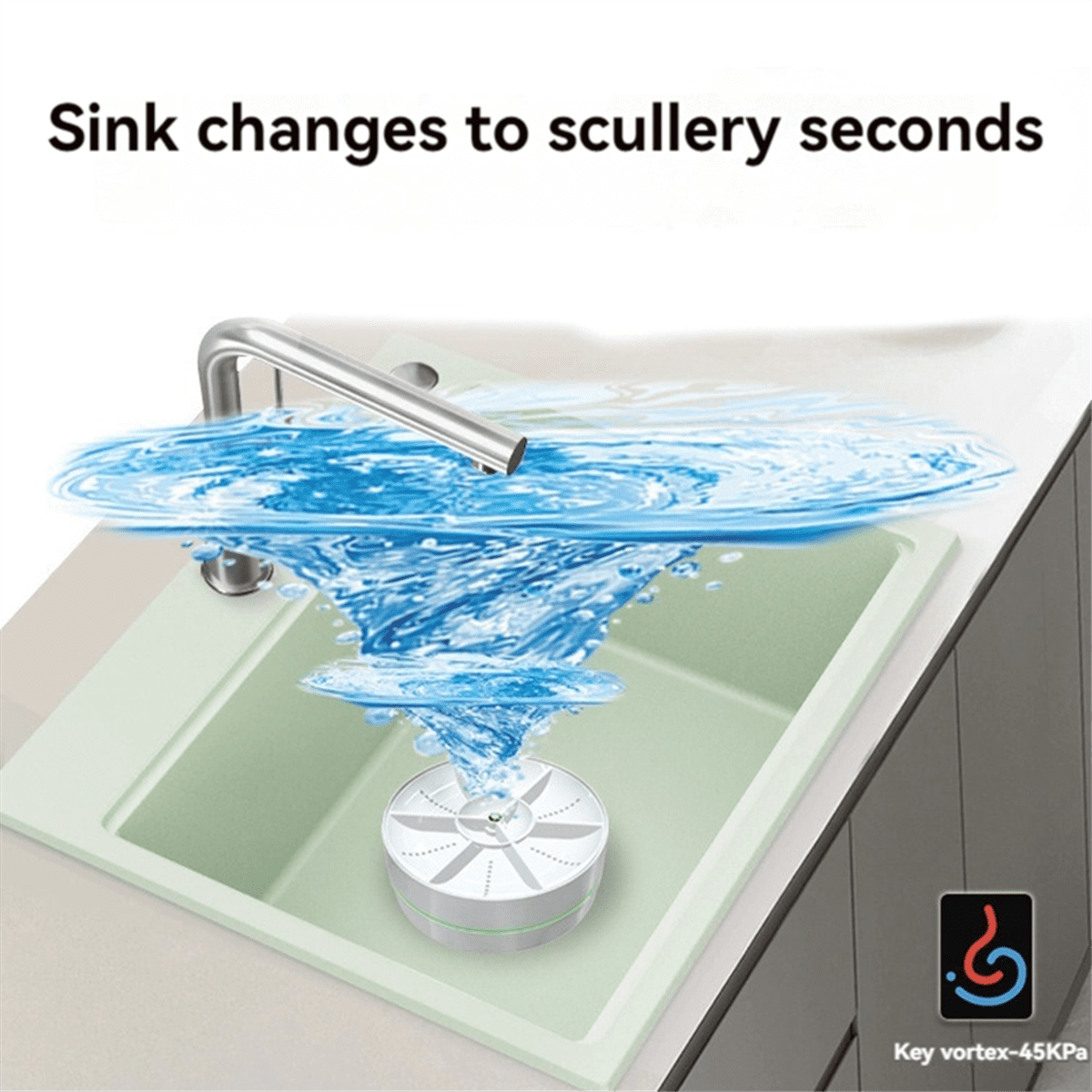 HOT Ultrasonic Dish Washer Portable Mini Turbo Dishwasher, Vegetable Washing Machine Household Sink Dishwasher Device A
