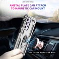 thumbnail image 3 of [PST] Samsung Galaxy A33 5G Kickstand Rotating Ring Case, Heavy Duty Hybrid Shock Absorption Rugged Hard Phone Case Cover, 3 of 3