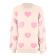 thumbnail image 5 of VISALY Valentine Day Sweater Love Print Heart Sweater Fashion Sweaters Business Casual Sweater Cozy Sweaters Base Sweater Trendy Sweaters Comfy Sweaters Oversize Sweaters Trendy Beige L, 5 of 6
