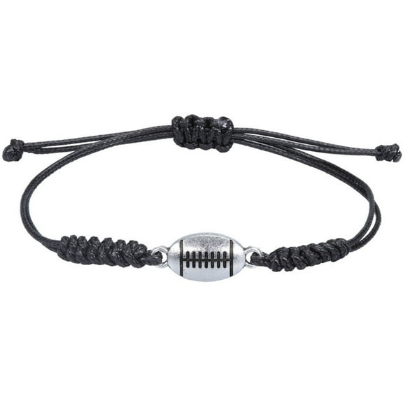 HUANLEDASH Bracelet Manual Braided Football Basketball Bracelet Stainless Polished Alloy Adjustable Unisex Wrist Decoration Anti-rust Holiday Gift Adult Jewelry