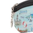 thumbnail image 5 of Unique Bargains 1 Pc Coin Purse Wallet Fan-shaped Pattern Coin Purse Pouch Light Blue Red, 5 of 5