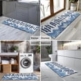 thumbnail image 2 of Blue Chevron Geometric Boho Pattern Kitchen Rug Mat,Kitchen Runner Rugs Non Skid Washable,Decorative Kitchen Floor Mats for Kitchen,Sink,Laundry,17"X47", 2 of 5