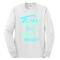 thumbnail image 2 of Wild Bobby, Faith Over Fear, Inspirational/Christian, Men Long Sleeve Shirt, White, Medium, 2 of 4