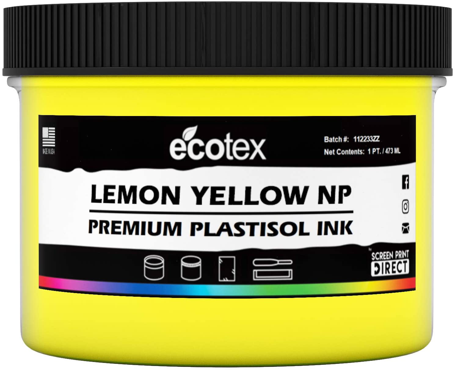 6 Tropical Colors Screen Printing Plastisol Ink Kit  Low Temp Cure 270F 8oz 