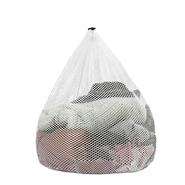 Extra-Large Drawstring Mesh Laundry Bag | Heavy-Duty Polyester Wash Bag for Blankets, Towels, Toys | Lockable Closure for Washing Machines