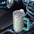 thumbnail image 6 of Light Blue Christmas Tree Pattern Tumbler with Handle and Lid,40oz Double Wall Vacuum Insulated Tumbler,Cups Gift for Women and Men, 6 of 7