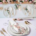 thumbnail image 3 of Easter Bunny Cloth Napkins, Cute Rabbit Rose Floral Pastoral Leaves Plants Washable and Reusable Dinner Napkins Set of 8, Table Napkin for Kitchen Party Birthday Wedding Hotel Housewarming 20"x20", 3 of 9