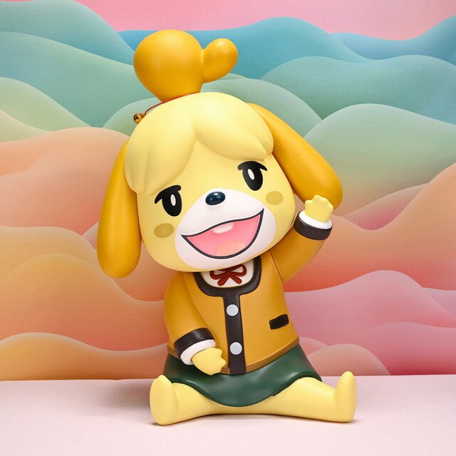 34CM 1:1 Animal Crossing New Horizons Isabelle Anime Figurine Manga Statue PVC Action Figure Collectible Model Toys Ornaments