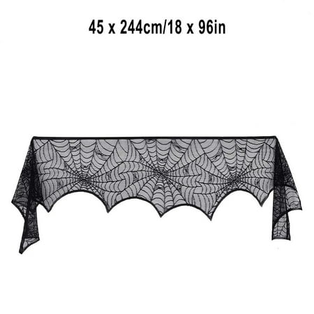 

Sufanic Halloween Indoor Decorations Spider Web Lace Table Runner for Home Party Kitchen