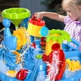 thumbnail image 3 of 3-in-1 Water Sand Table Outside Toys for Toddlers, Summer Outdoor Beach Backyard Toys Water Table for Kids Todllers 3-5, Activity Sensory Tables Birthday Gifts for Boys Girls, 3 of 14