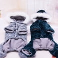 thumbnail image 3 of Ropa de invierno para perros, abrigo de algodón y poliéster grueso, mono, chaqueta de plumas de cuatro patas para cachorros de Bulldog Francés y Chihuahua, 3 of 4