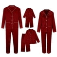 thumbnail image 6 of GILIGEGE Womens Silk Satin Pajamas Set Long Sleeve Button Down Sleepwear 2 Piece Lounge Set Pj Set S-2Xl Wine S, 6 of 7