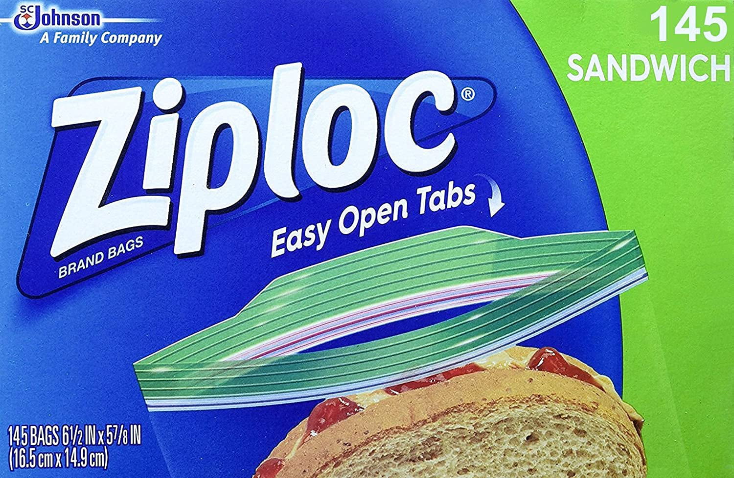 Concession Essentials Ziploc Sandwich Bags Box of 145ct 
