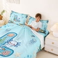 thumbnail image 3 of Erosebridal Letter L Monogrammed Queen Sheet Sets,Kawaii Sea Animal Axolotl Turtle Bed Set For Kids Boys 4 Pieces, 3 of 6