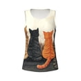 thumbnail image 4 of Lsque Four Cats Watching Rain Printed Workout Tank Tops for Women, Athletic Sports Tank Tops, Compression Sleeveless Dry Fit Shirts,Sleeveless Yoga Shirt-Medium, 4 of 9