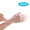 50pcs Disposable Rubber Powder-Free PVC Transparent Gloves
