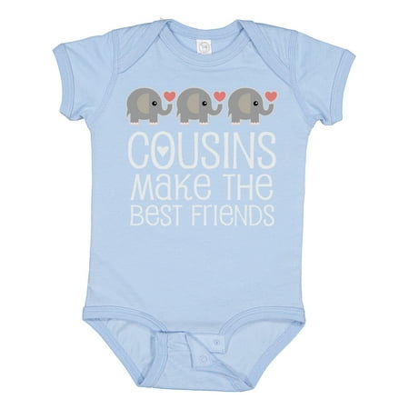 

Inktastic Cousins Make the Best Friends Gift Baby Boy or Baby Girl Bodysuit