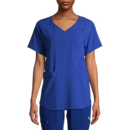 

ClimateRight by Cuddl Duds Short Sleeve V-Neck Scrub Top (Petite)