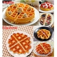 thumbnail image 7 of INTBUYING Nonstick Electric Single Head Rotary Waffle Baker Maker with Precision Template Dessert Making Machine, 7 of 7