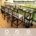 thumbnail image 4 of Metal Outdoor Bar Stools Counter Height Barstools with Beige Cushions (4-Pack), 4 of 8